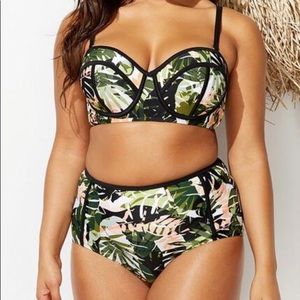 NWOT Swimsuits For All High-Waisted Bikini, Size16